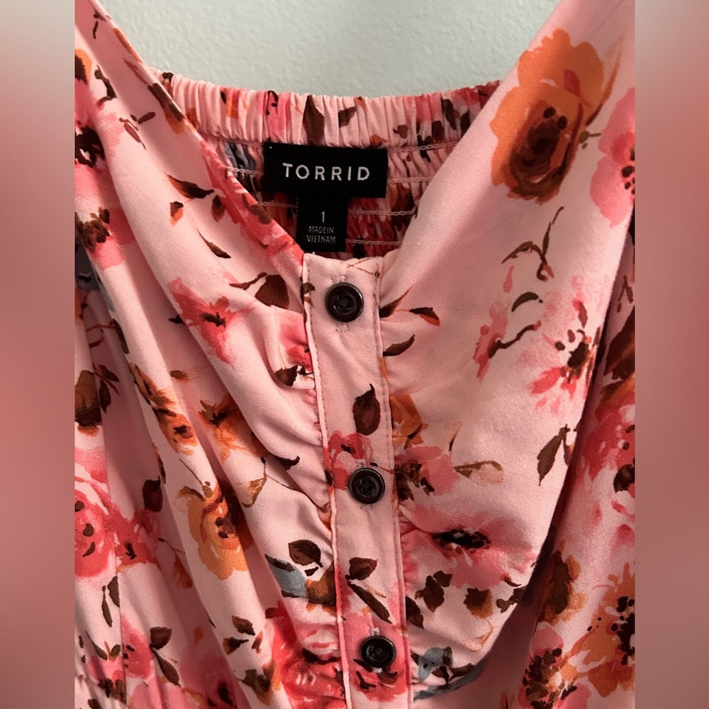 torrid Pink Floral Midi Sundress - Picture 7 of 10